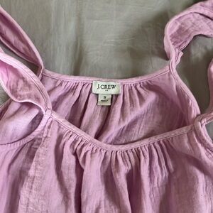 J.Crew Pink Sleeveless cotton gauze dress